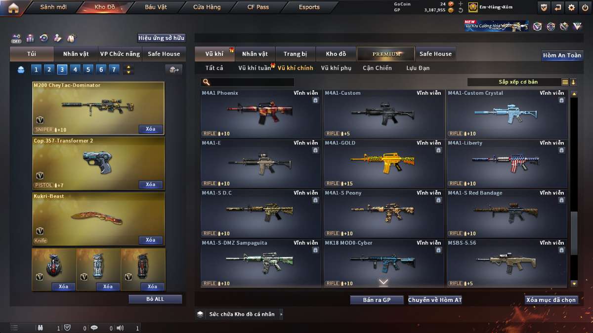 shop acc cf uy tin gia re